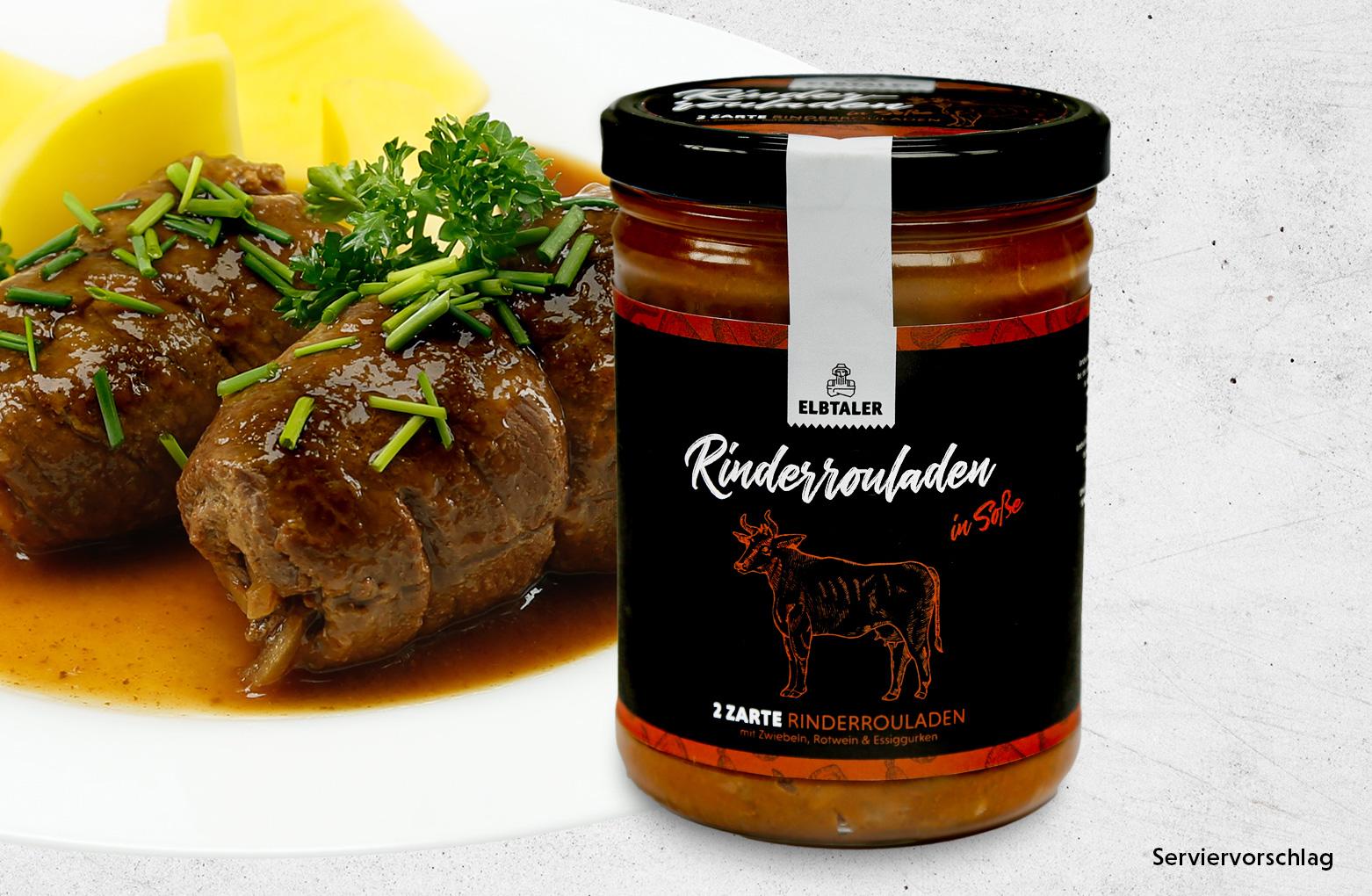 2 Rinderrouladen in Sauce